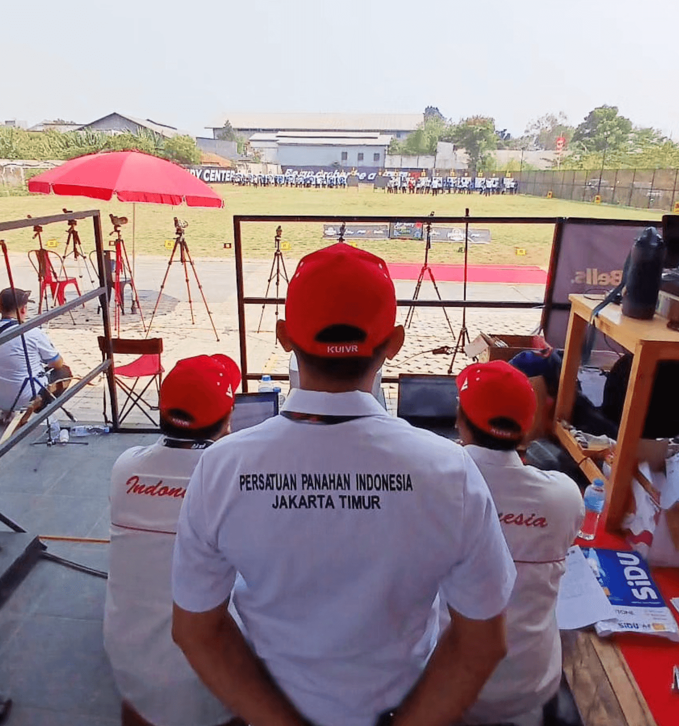 Field operations view from judge and organizer desk during competition day