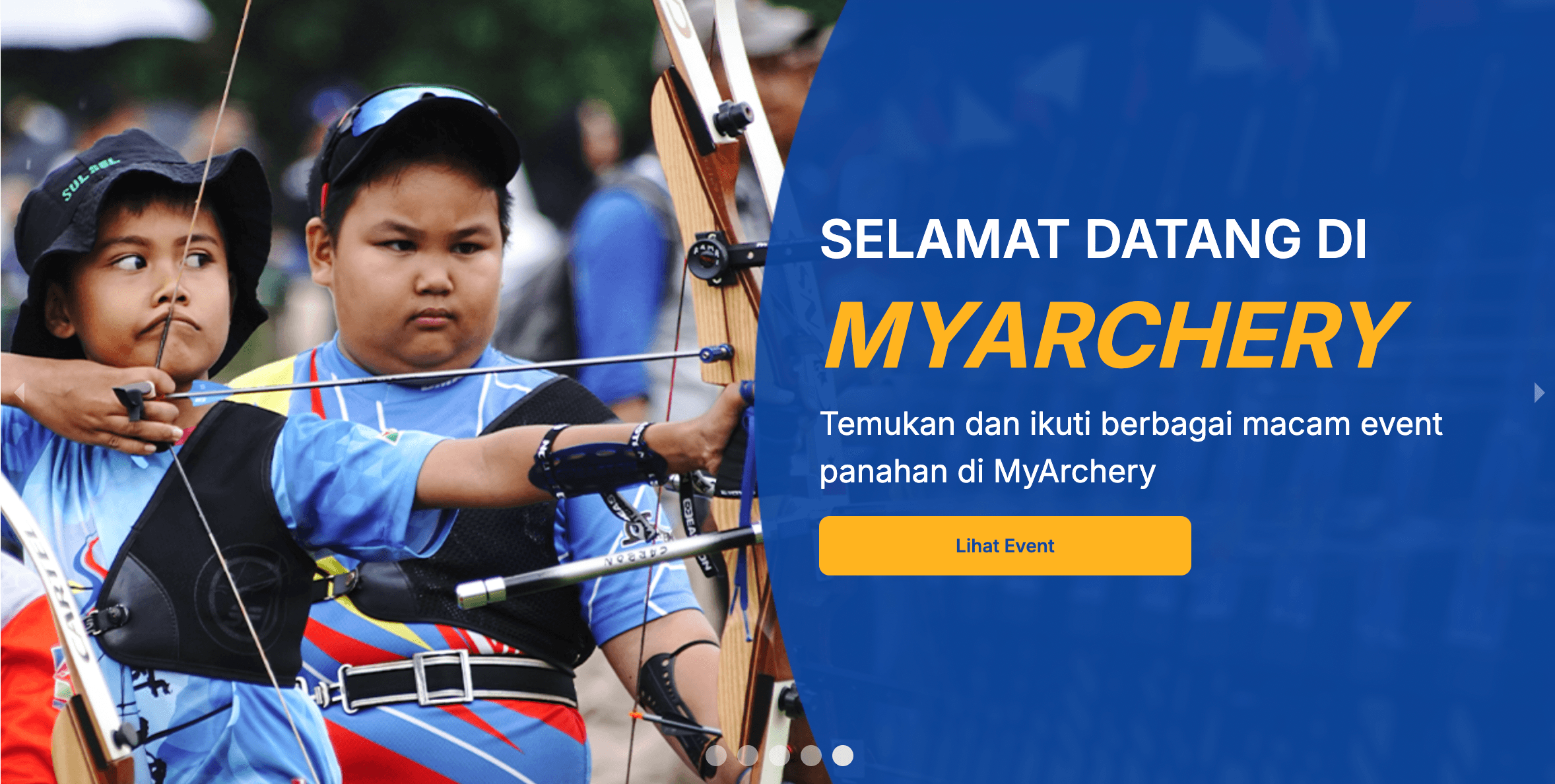 MyArchery event visual with young archers
